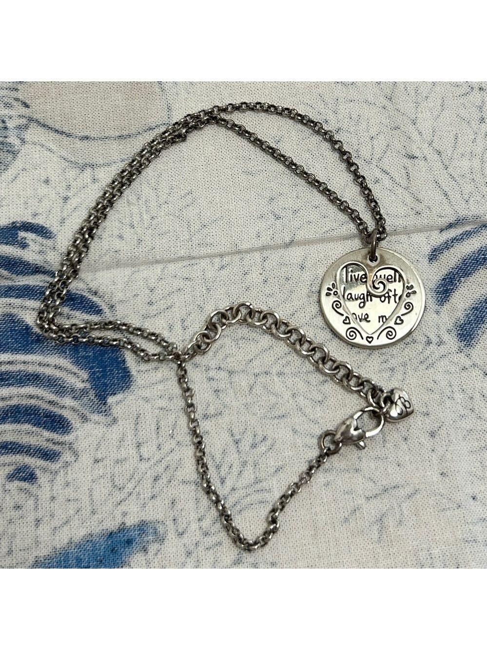 Brighton Quote Me Heart Necklace Silver Plated Positivity Pendants - Picture 6 of 12